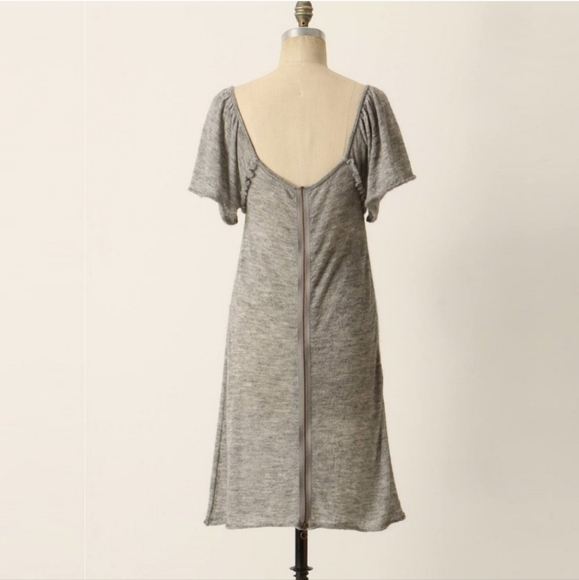 *Host Pick* Moth Anthropologie Soft As Feathers Gray Knit Dress Size Large - Picture 2 of 13